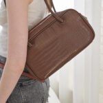 Gabi Faux Croc Shoulder Bag