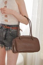 Gabi Faux Croc Shoulder Bag - Image 2